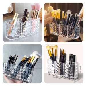 Crystal-Cut Acrylic Makeup Brush Holder