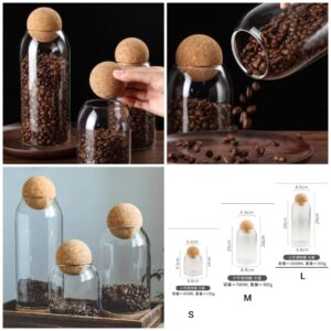 CorkSphere Glass Storage Jars